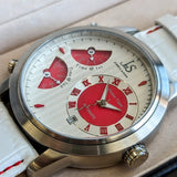 NOS J&S Joshua & Sons Automatic Watch Ref. JS-03-08 Triple Zone Time Wristwatch - In Box