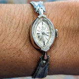 1962 OMEGA Ladies Cocktail Wristwatch 14K White GOLD Ref. A5692 Cal. 483 Vintage Watch