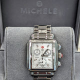 MICHELE Deco Diamond Chronograph Watch MOP Dial Ref. MW06P00A0046 - ALL Original in Box!