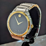 MOVADO Quadro Watch Date Indicator Two-Tone Case S.S. Bracelet Ref. 0606480 - In BOX!