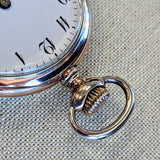 1913 ZENITH Pocket Watch Grand Prix Paris 1900 16 Rubis Openface .800 Silver Case