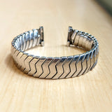 Vintage JB CHAMPION Watchband 16mm Center Scissor Expansion Bracelet ALL S.S.