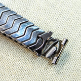 Vintage JB CHAMPION Watchband 16mm Center Scissor Expansion Bracelet ALL S.S.