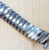 Vintage JB CHAMPION Watchband 16mm Center Scissor Expansion Bracelet ALL S.S.