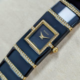 RADO Diastar Diaqueen Watch 18K Gold & Diamond Ceramic 963.0410.3 Wristwatch Swiss
