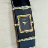 RADO Diastar Diaqueen Watch 18K Gold & Diamond Ceramic 963.0410.3 Wristwatch Swiss