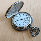 HENRY V Manual Pocket Watch Antimagnetic Railroad Engraved Decorated Hunter Case