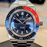1974 BULOVA Accutron Orange Snorkel Watch 666 Feet Wristwatch 