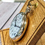 1917 WALTHAM Pocket Watch 24-Hour Dial 16s Openface 15 Jewels Grade No. 620 GF Case