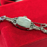 Vintage Ladies HAMILTON Cocktail Watch 22 Jewels Grade 761 Fancy White Gold and Diamond Case Wristwatch