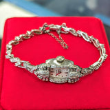 Vintage Ladies HAMILTON Cocktail Watch 22 Jewels Grade 761 Fancy White Gold and Diamond Case Wristwatch