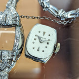 Vintage Ladies HAMILTON Cocktail Watch 22 Jewels Grade 761 Fancy White Gold and Diamond Case Wristwatch