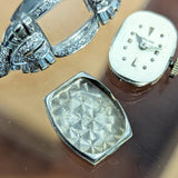 Vintage Ladies HAMILTON Cocktail Watch 22 Jewels Grade 761 Fancy White Gold and Diamond Case Wristwatch