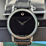 MOVADO MUSEUM CLASSIC Watch MO.01.1.14.6000 Black Dial ALL Original & 2-Box