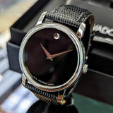MOVADO MUSEUM CLASSIC Watch MO.01.1.14.6000 Black Dial ALL Original & 2-Box
