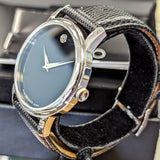 MOVADO MUSEUM CLASSIC Watch MO.01.1.14.6000 Black Dial ALL Original & 2-Box