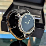 MOVADO MUSEUM CLASSIC Watch MO.01.1.14.6000 Black Dial ALL Original & 2-Box