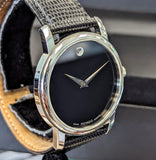MOVADO MUSEUM CLASSIC Watch MO.01.1.14.6000 Black Dial ALL Original & 2-Box