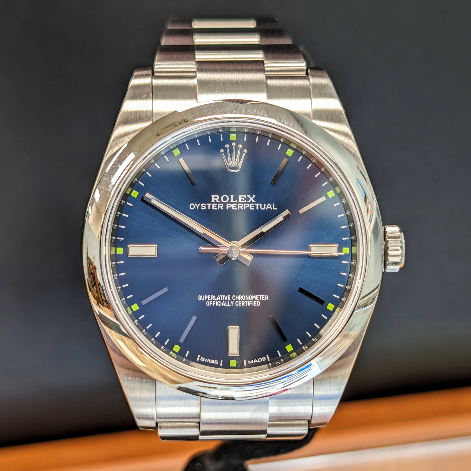 Rolex 114300 blue hotsell