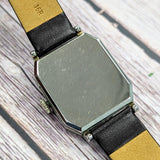 1930 ELGIN Watch 17 Jewels Grade 489 Art Deco Tank Case 14K White GF Wristwatch