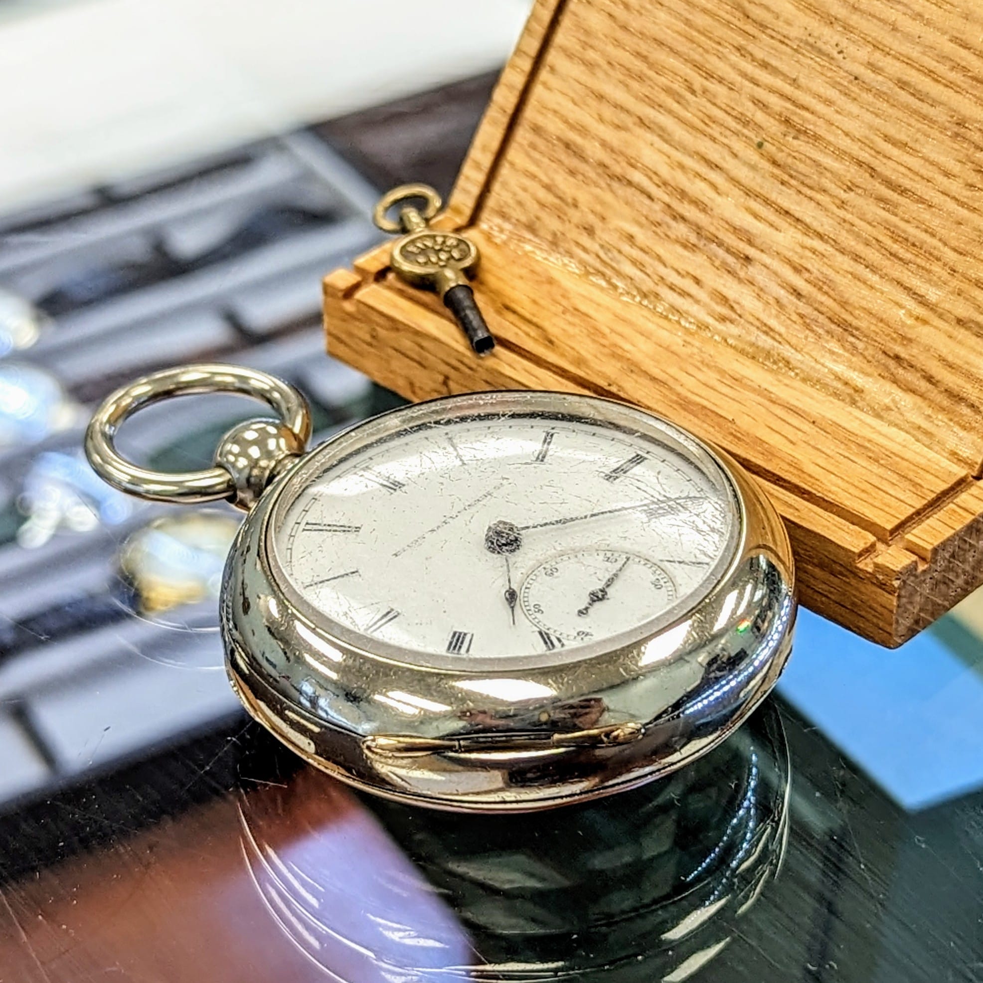 1887 ELGIN Pocket Watch Key Wind Key Set 11 Jewels Grade 13 - With Key ...