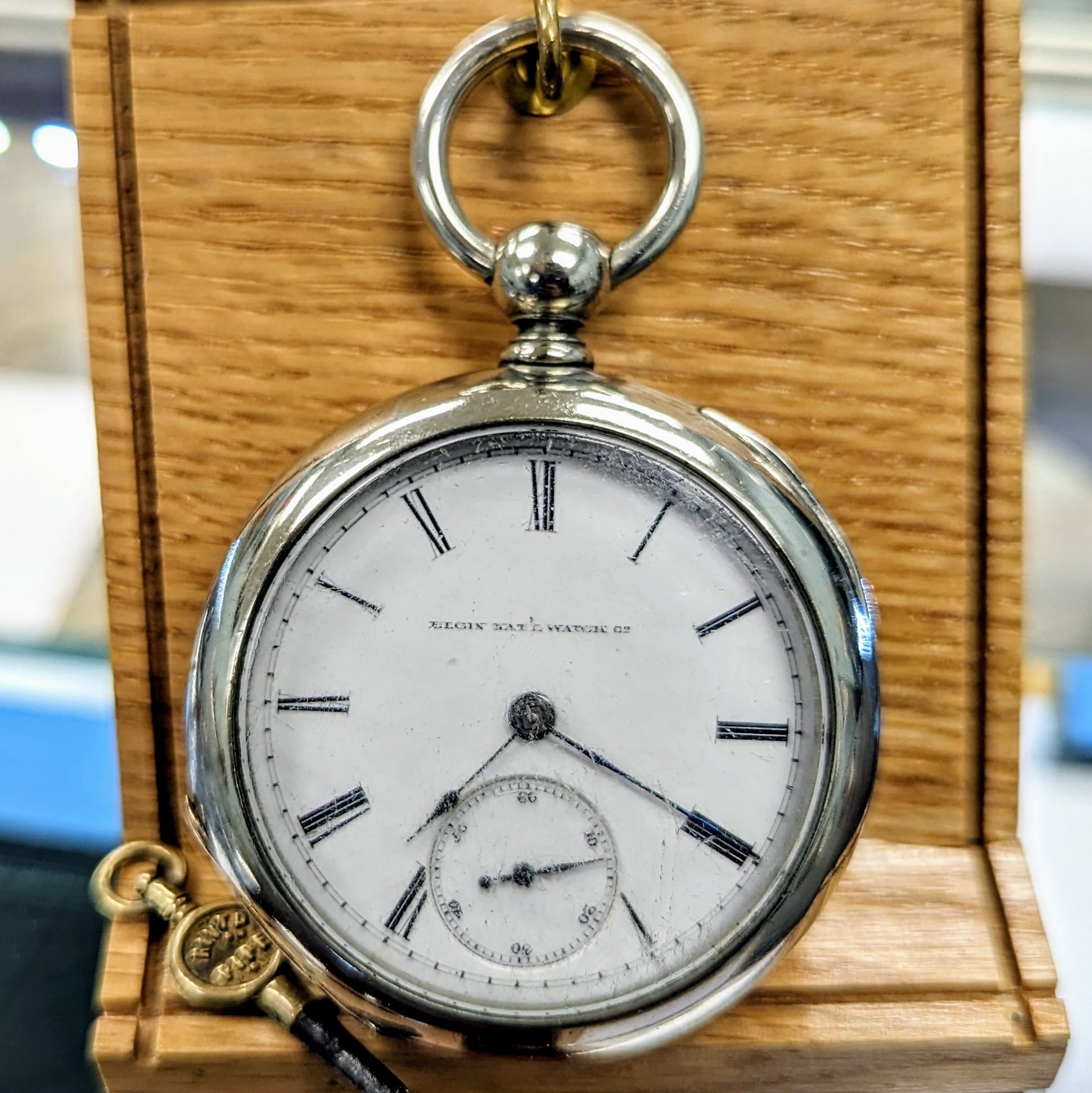 1887 ELGIN Pocket Watch Key Wind Key Set 11 Jewels Grade 13 - With Key ...