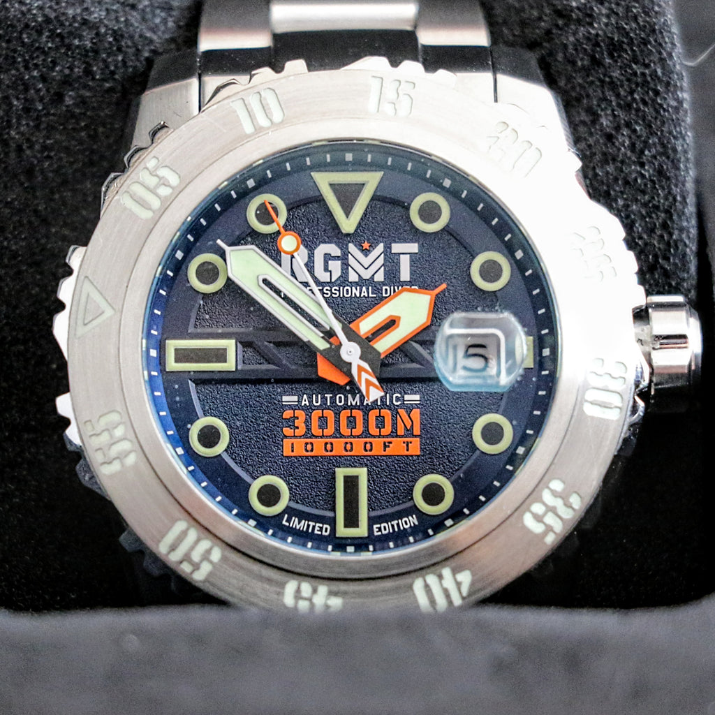 RGMT Ohio Professional Diver Automatic Watch 3000M Wristwatch in Origi ...