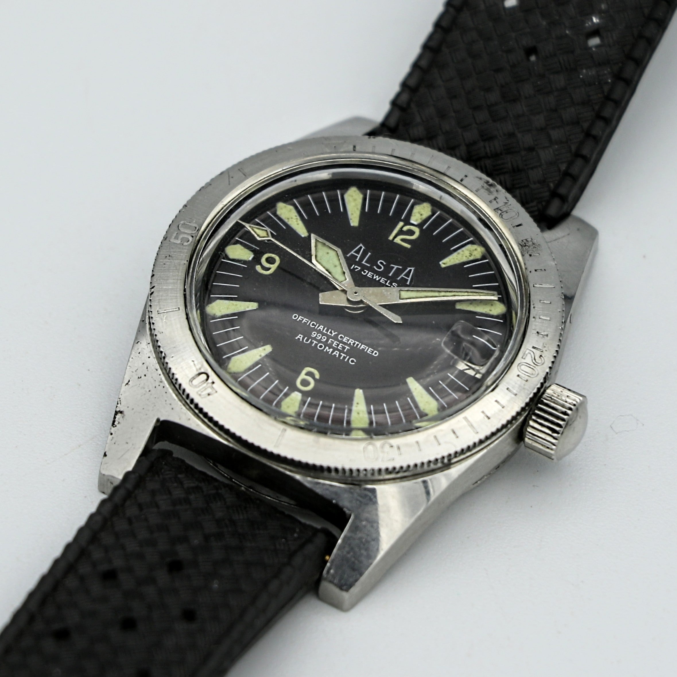 The Original "Jaws" Watch - ALSTA Nautoscaph Dive Automatic Wristwatch 999 Feet