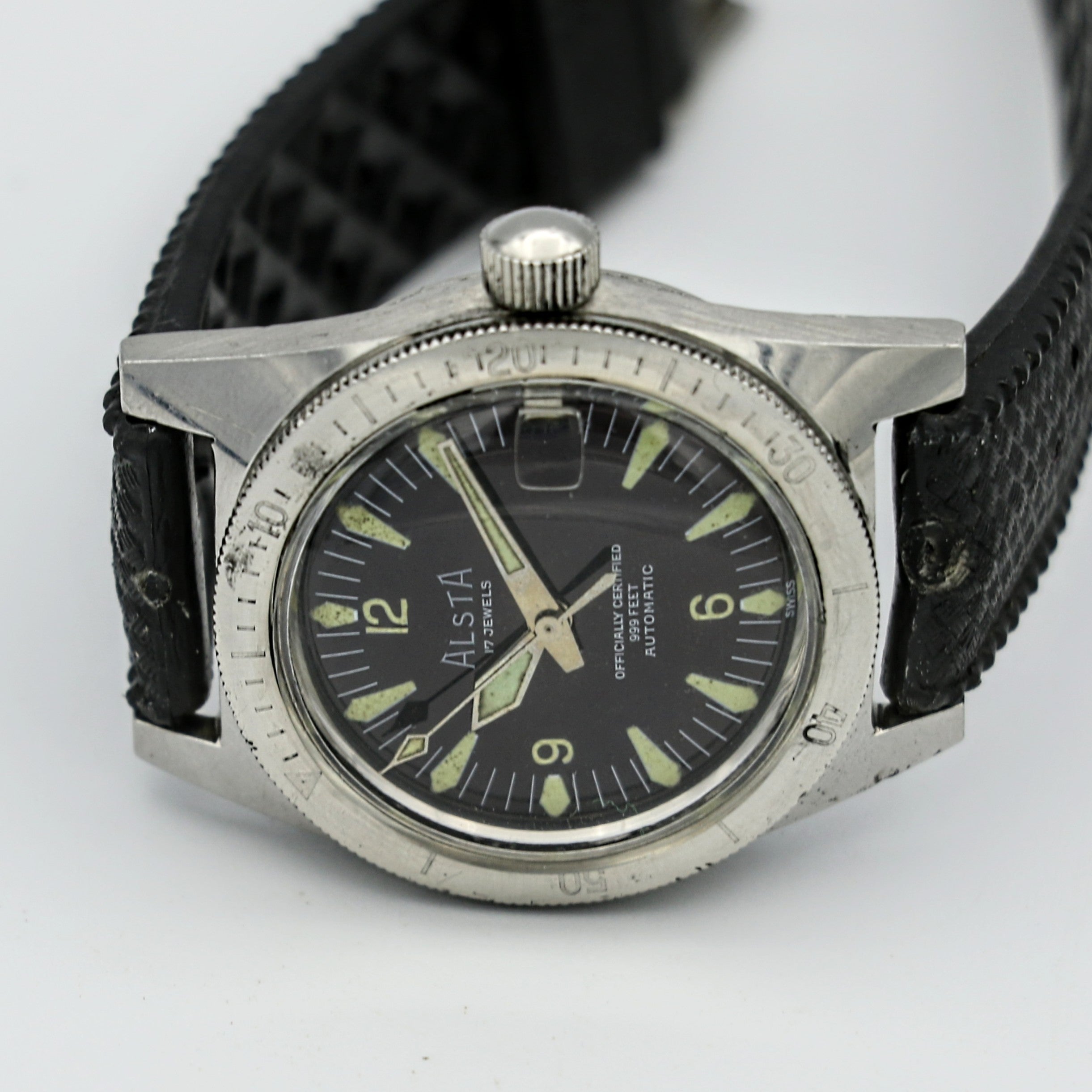 The Original "Jaws" Watch - ALSTA Nautoscaph Dive Automatic Wristwatch 999 Feet