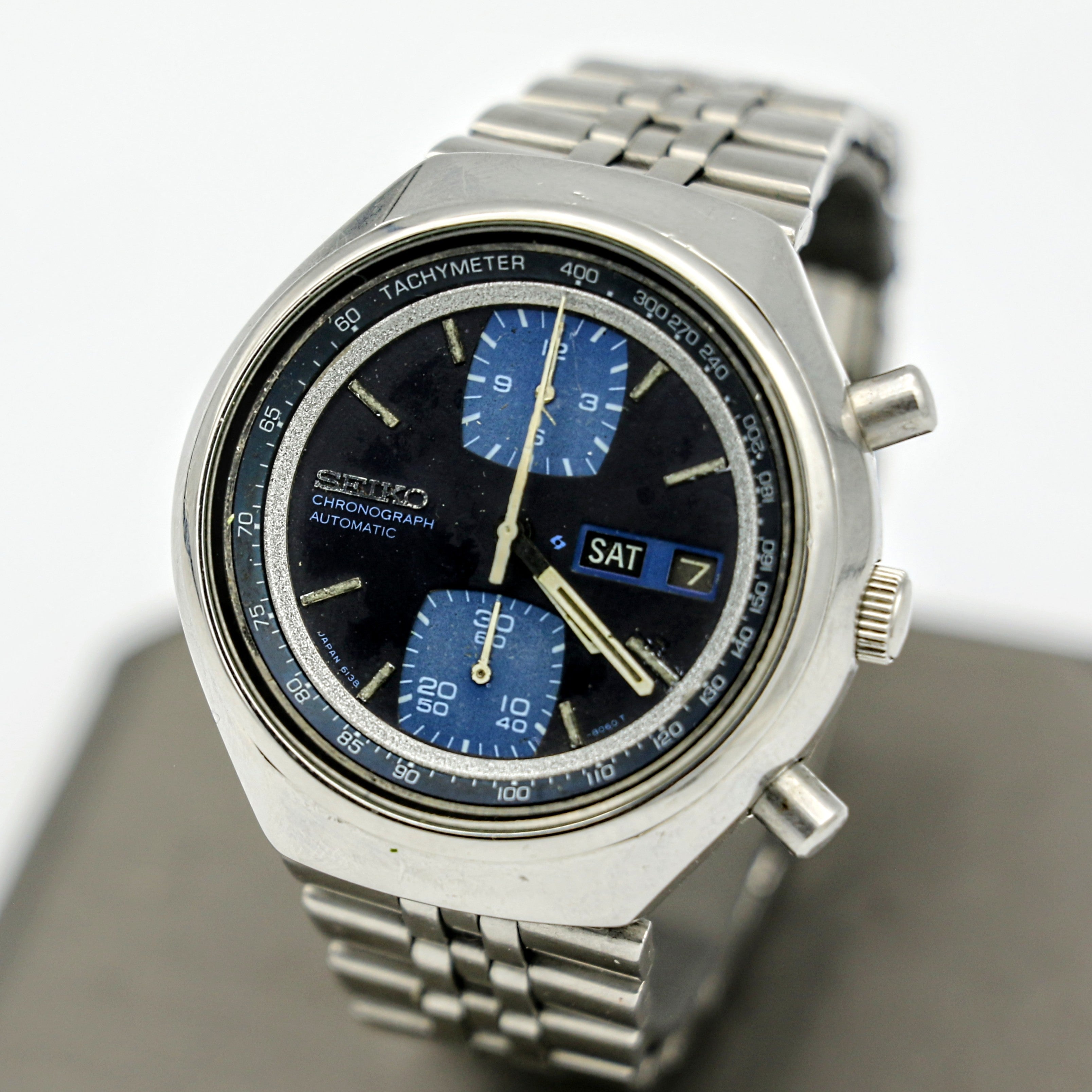 SEIKO John Player Special Watch Chronograph Automatic Wristwatch