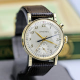 LONGINES Monopusher Chronograph Watch Chronostop Wristwatch - In Box!