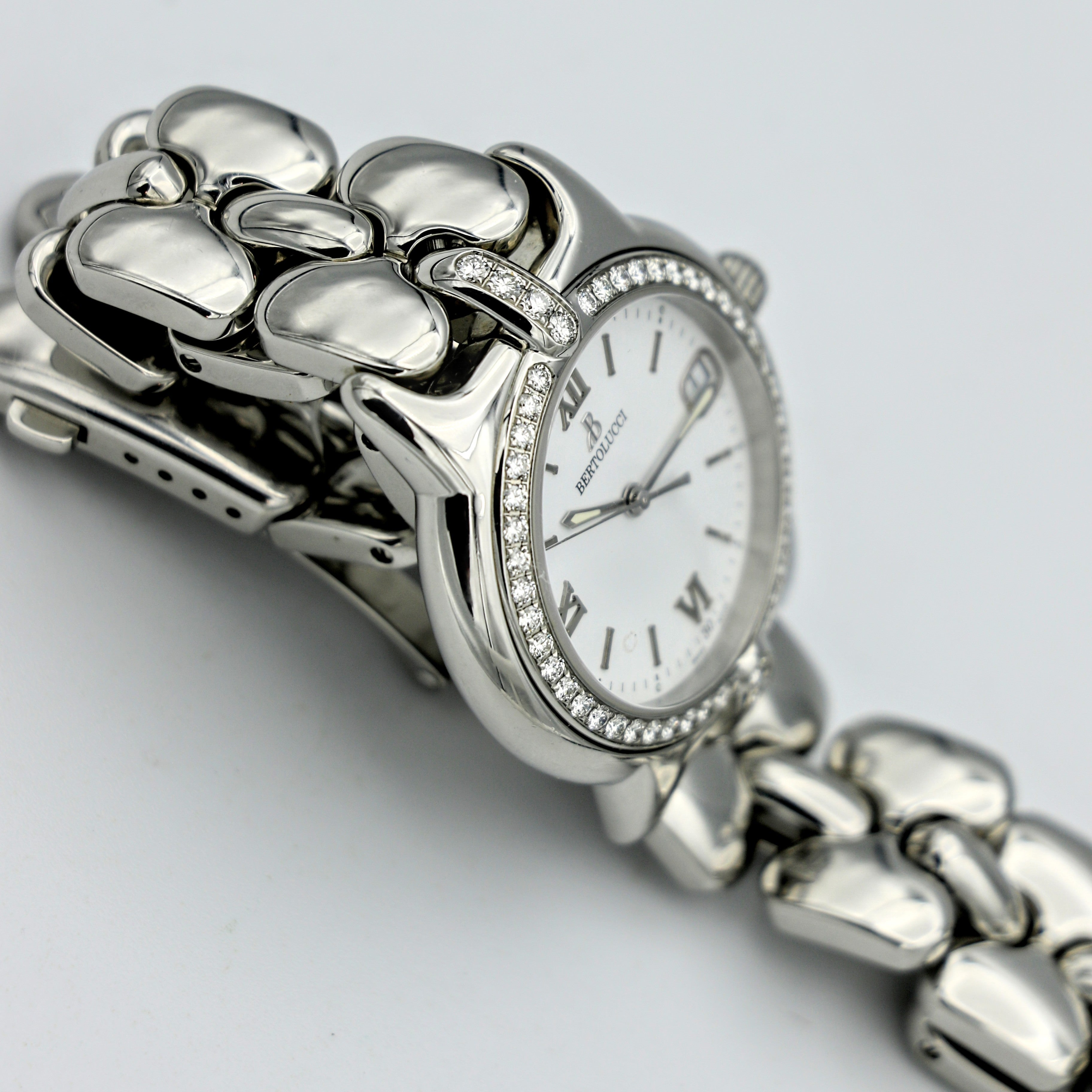 BERTOLUCCI Vir Watch Diamond Bezel 35mm S.S. Wristwatch