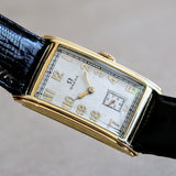 1934 OMEGA Jumbo Tank Watch Cal. T 17 14K Gold Filled Wristwatch