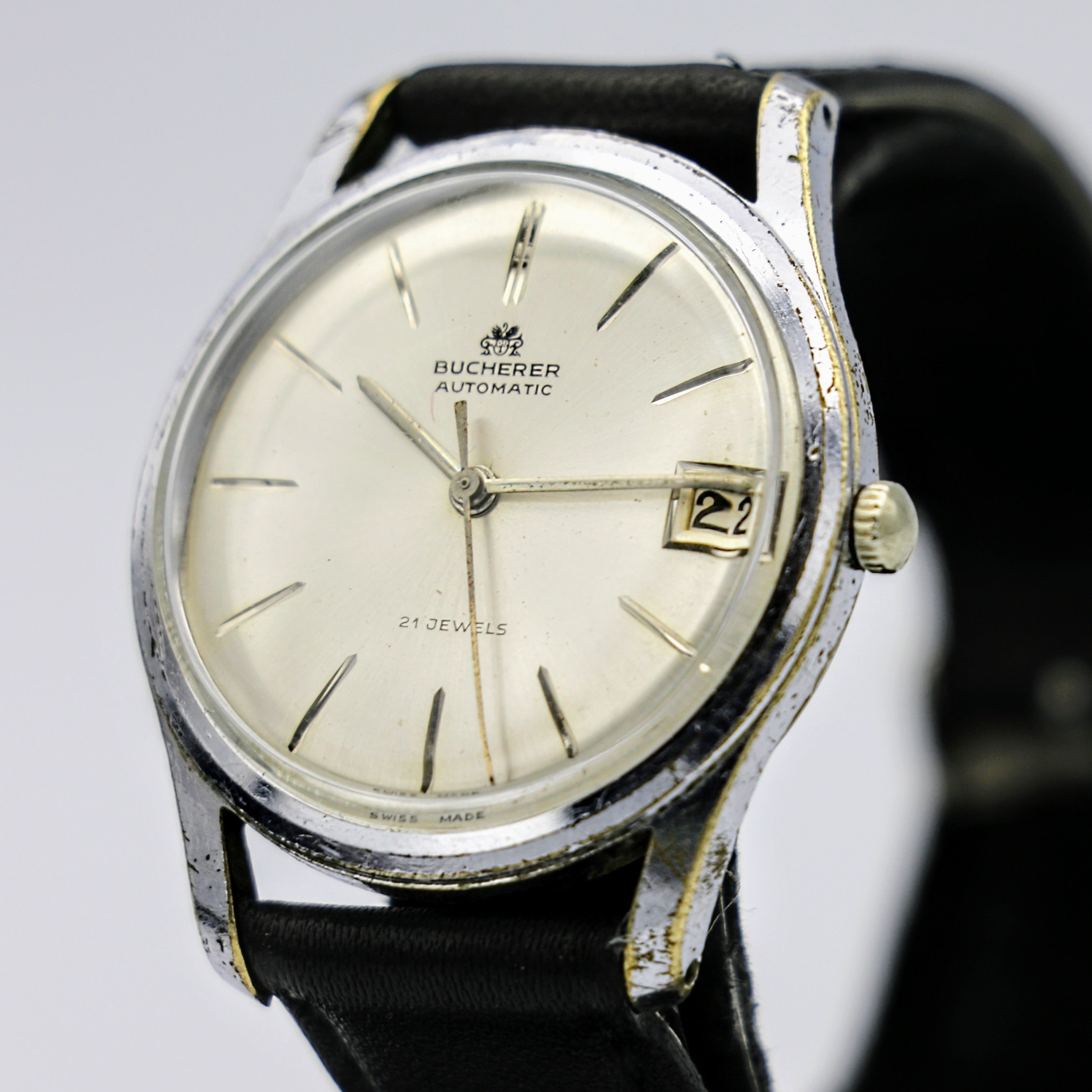 BUCHERER Automatic Watch 21 Jewels 4 ADJs Swiss Wristwatch