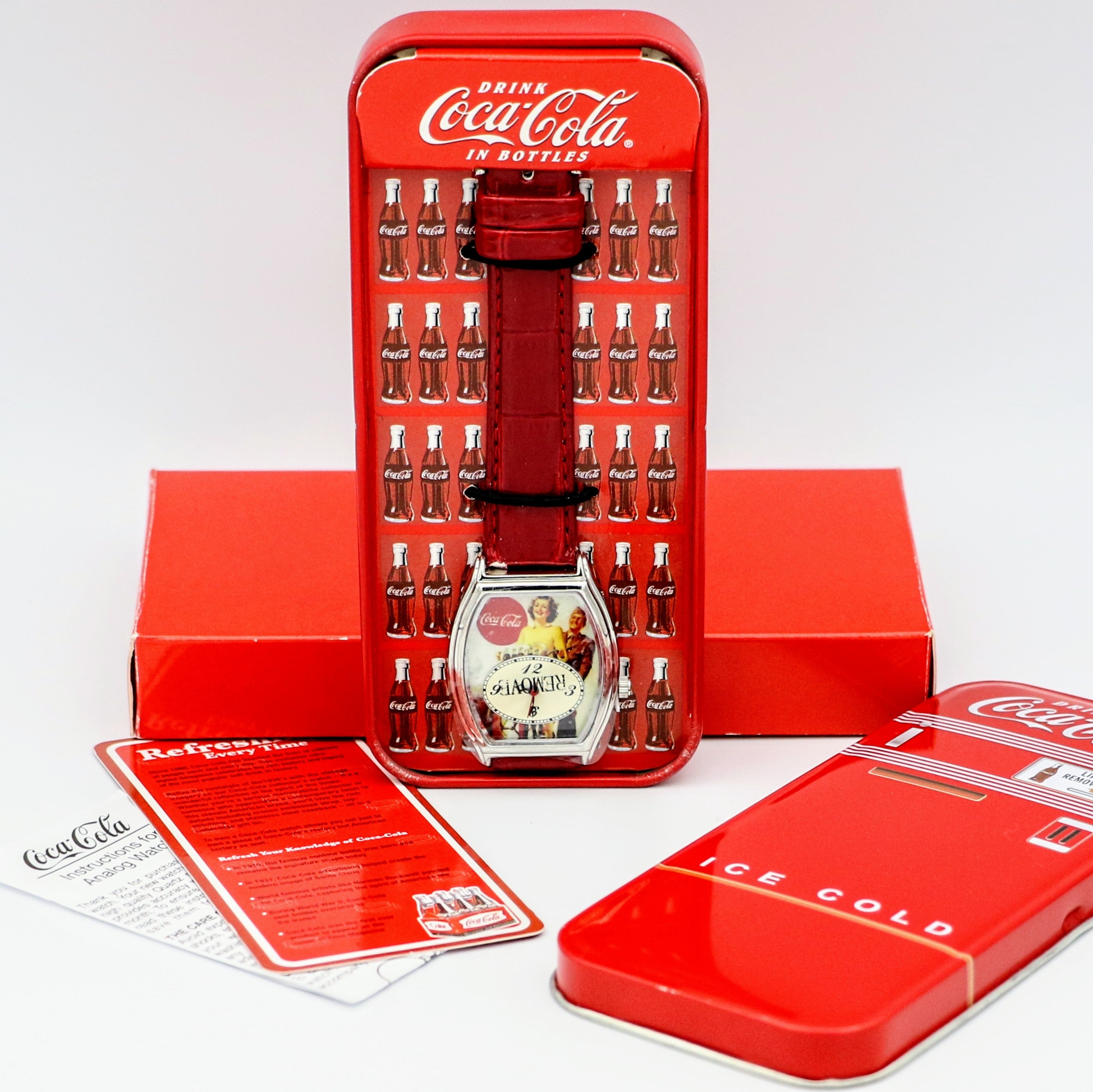 COCA-COLA Promotional Wristwatch Collectible Watch BOX & Papers!