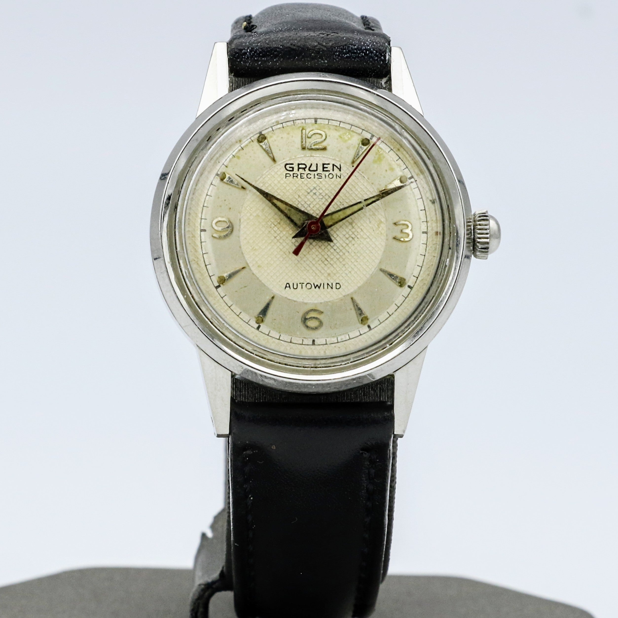 1954 GRUEN Precision Autowind Wristwatch Bumper Swiss Caliber 462ss 17 SECOND HAND HOROLOGY