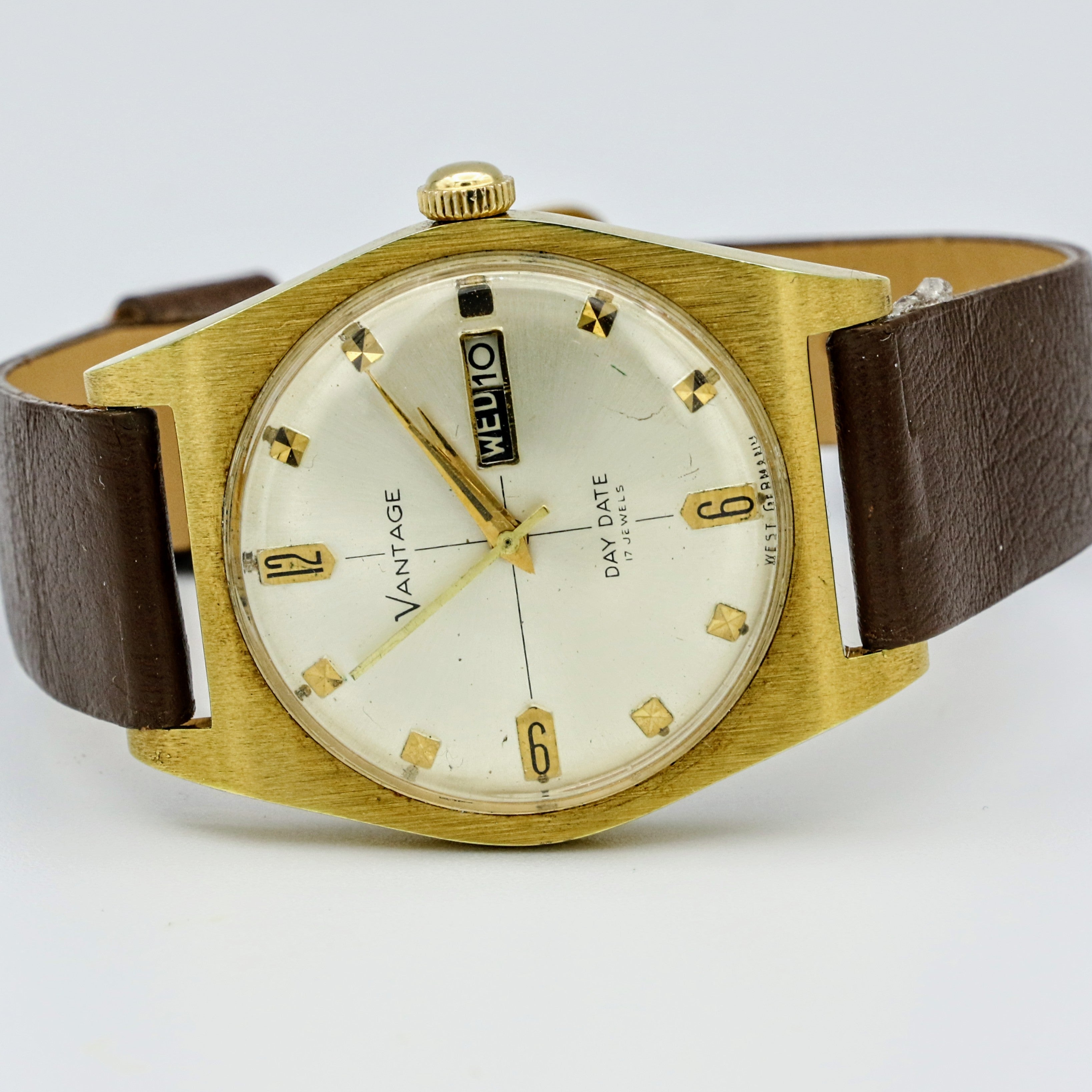 Vintage Vantage Wristwatch West Germany 17 Jewels Mechanical Watch