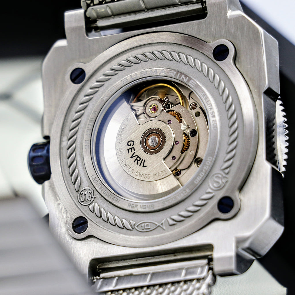 Luxury Gevril Wristwatch GV2 XO Submarine 44 Swiss Automatic Limited-E ...