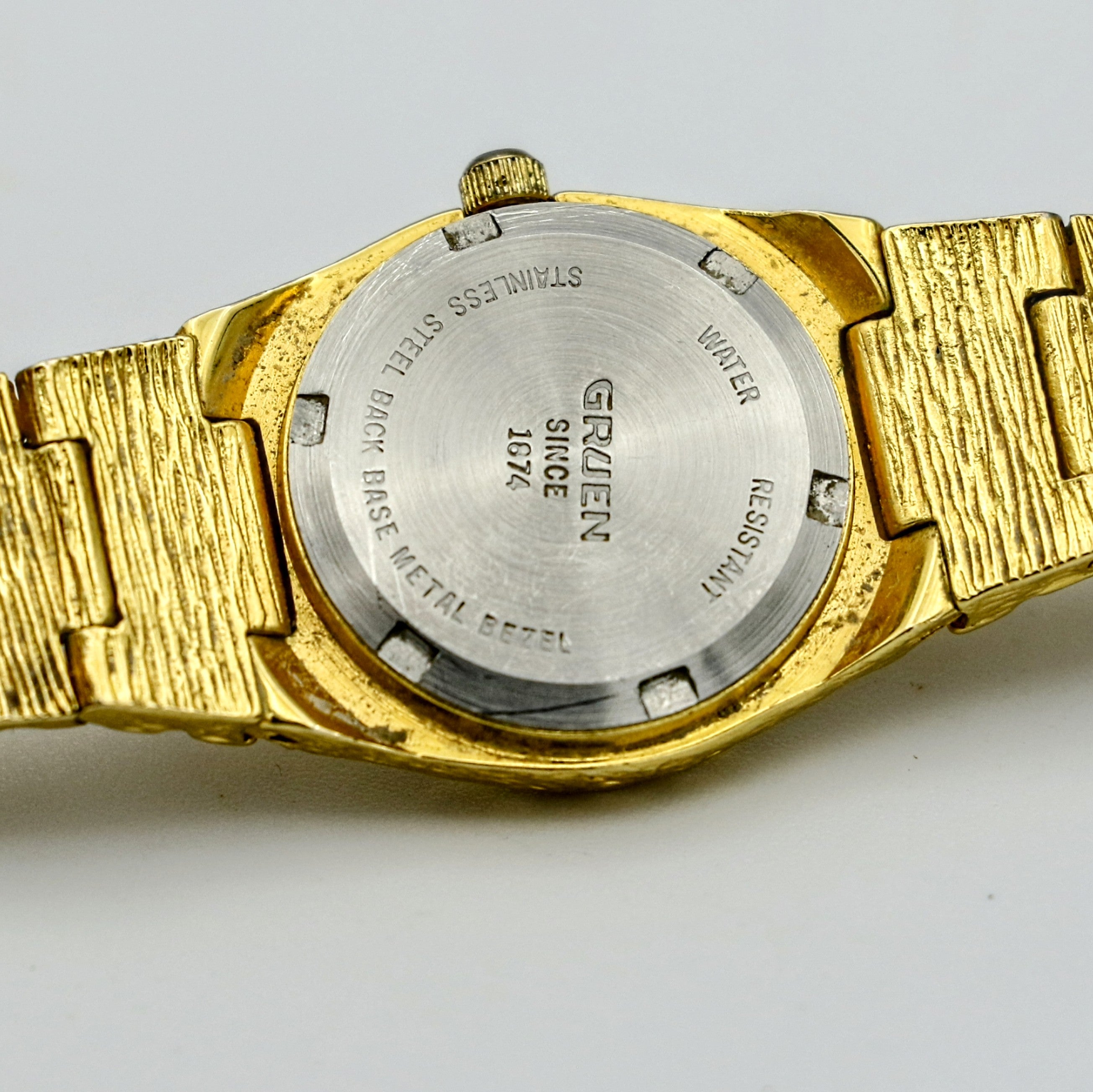 Gruen diamond precision quartz watch Clearance