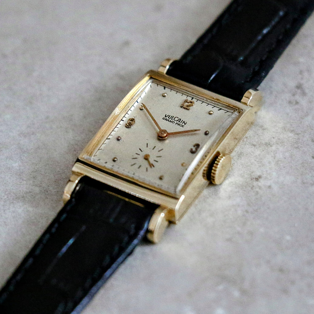 Vintage VULCAIN Wristwatch Swiss Stroboscopic Movement Caliber 708 17 ...