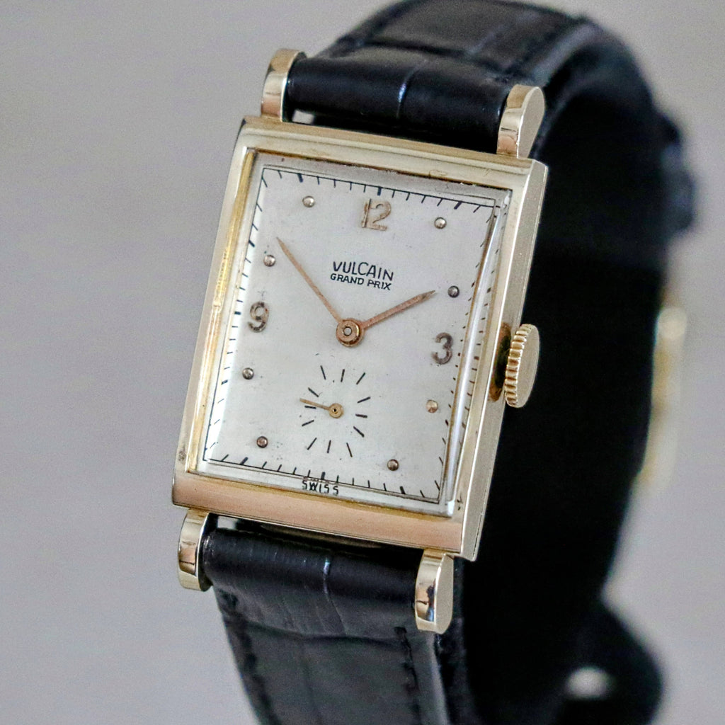 Vintage VULCAIN Wristwatch Swiss Stroboscopic Movement Caliber 708 17 ...