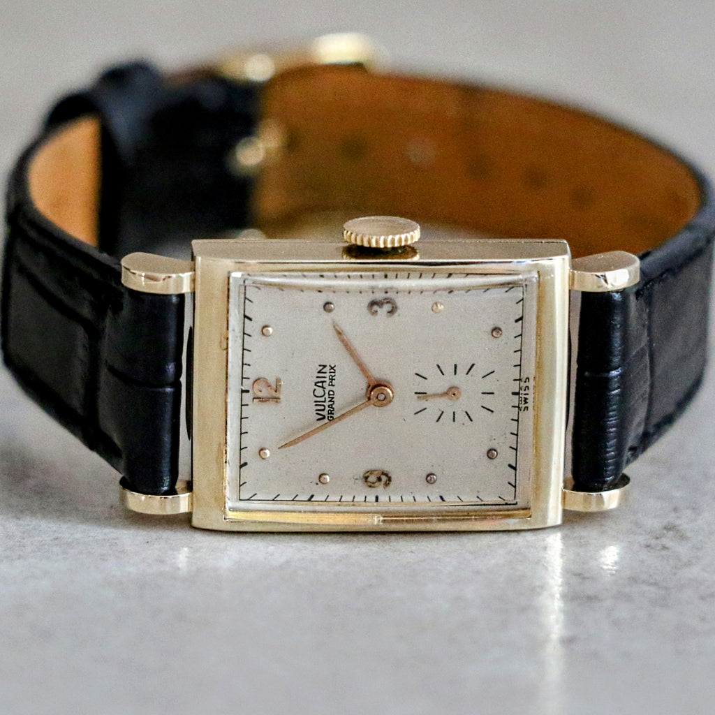 Vintage VULCAIN Wristwatch Swiss Stroboscopic Movement Caliber 708 17 ...