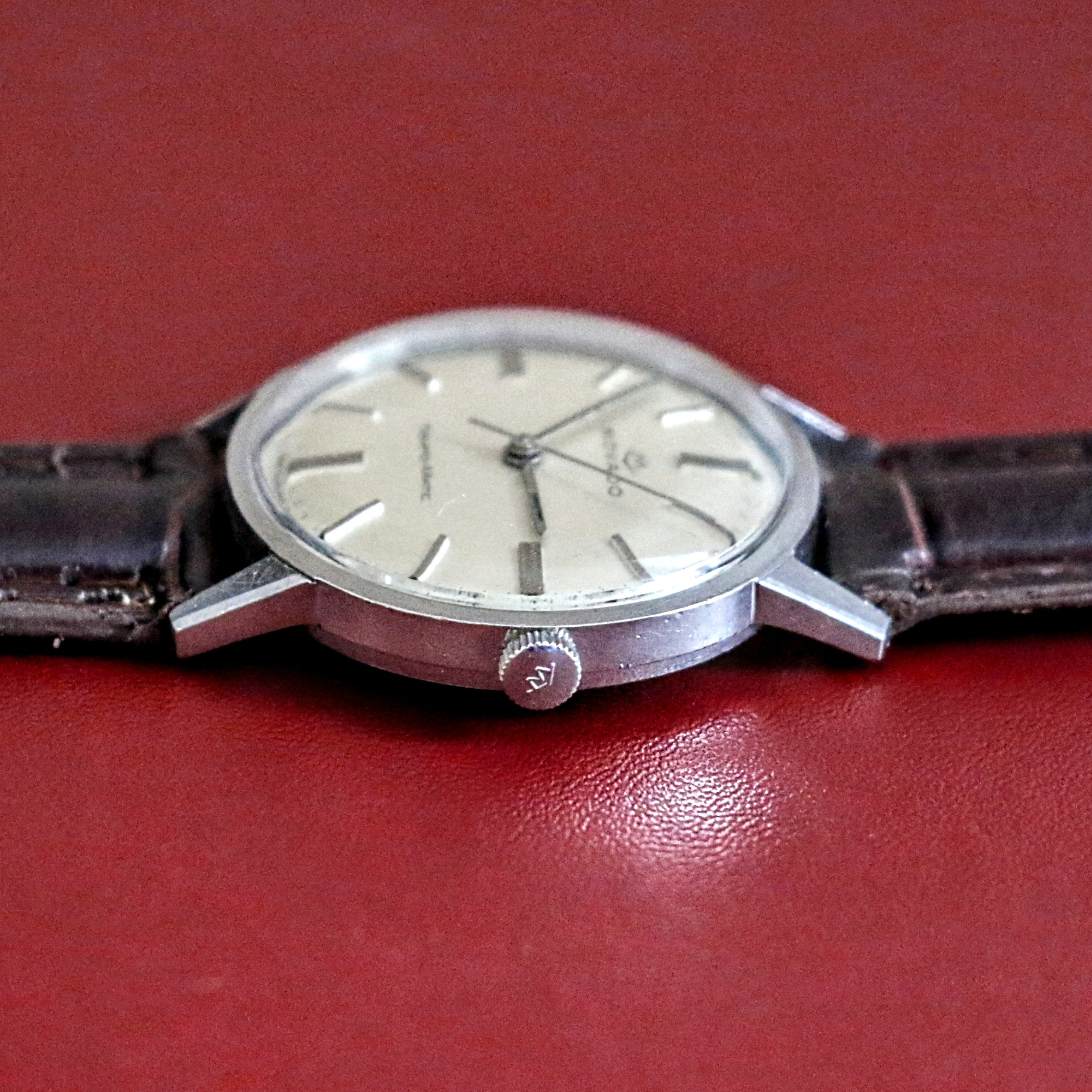 MOVADO Tempo Matic Swiss Automatic Wristwatch Ref 16001 Cal 600 17J W SECOND HAND HOROLOGY