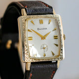 1963 BULOVA Senator “G” Watch Stunning Case Design 17 Jewels Wristwatch