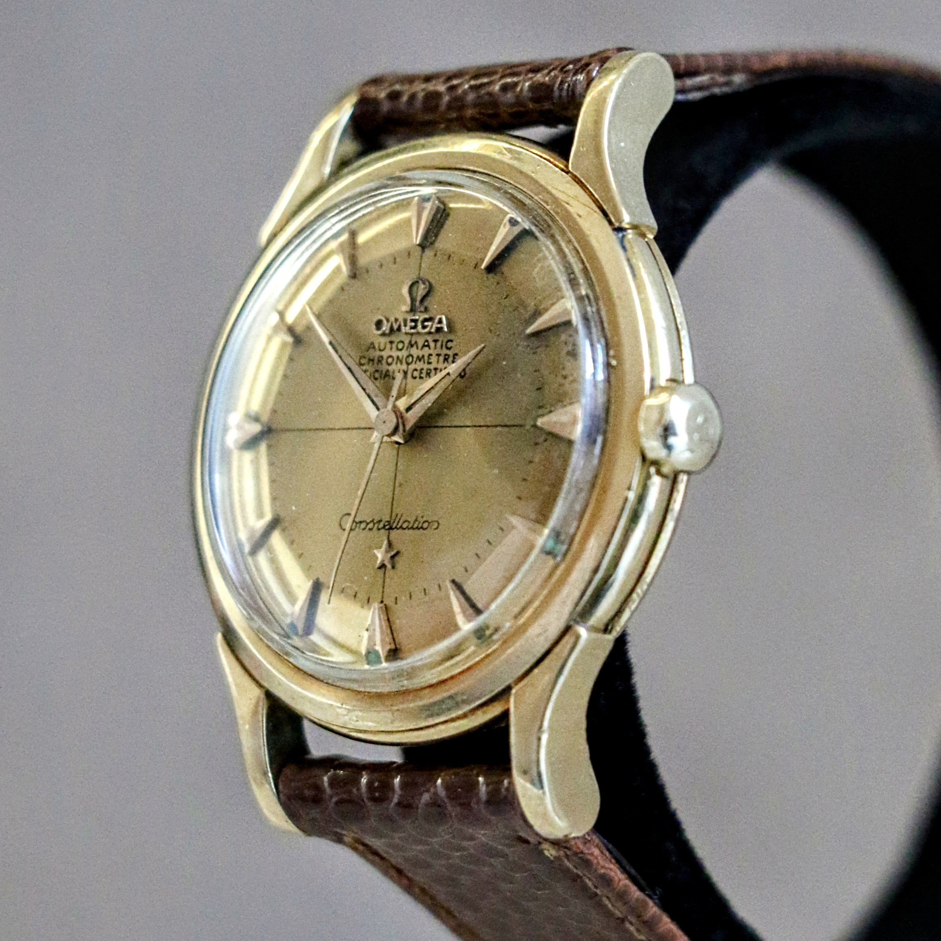 OMEGA Constellation 18K Gold Wristwatch Automatic Chronometre Officially Certified Watch Ref. 2852 2853