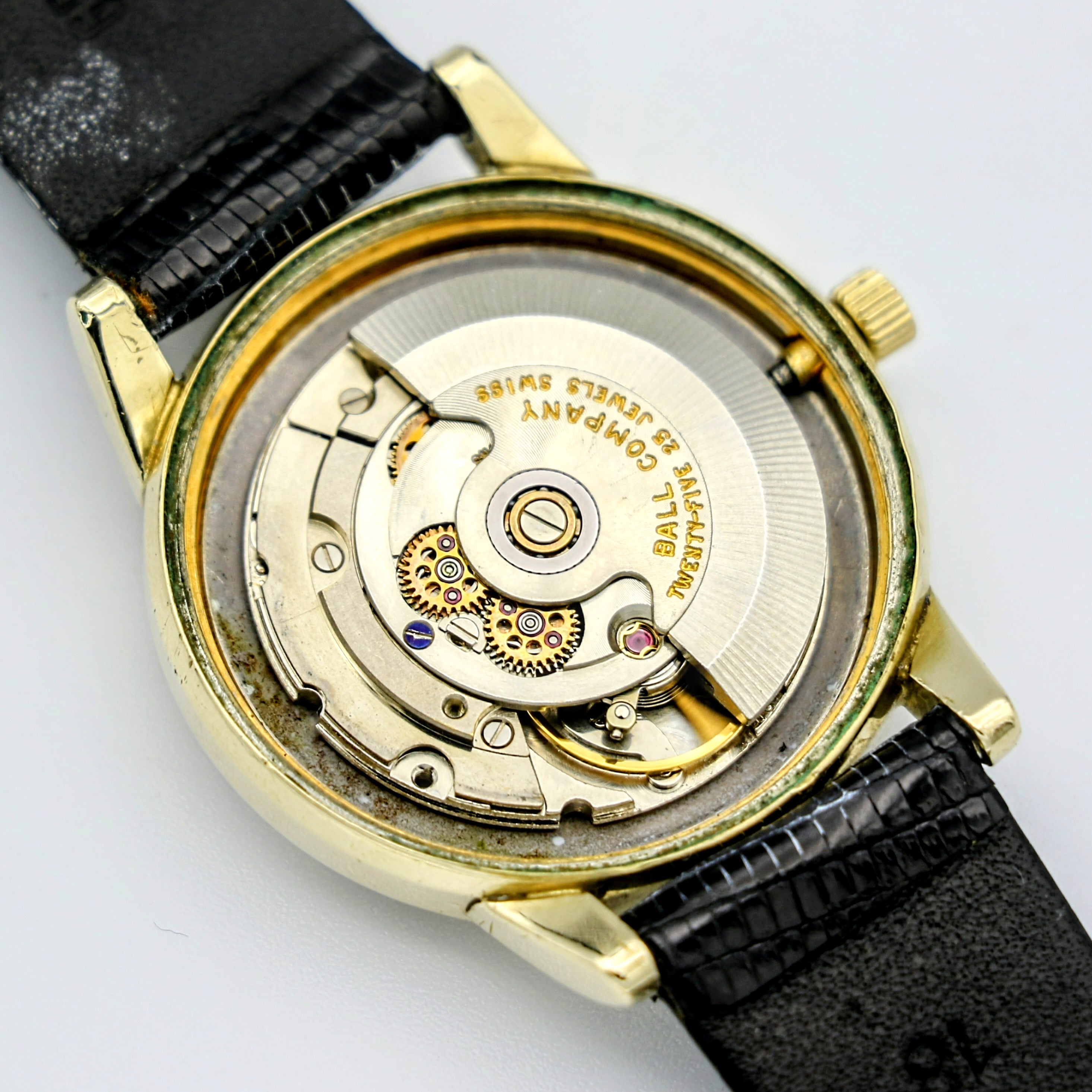 1970 BALL Watch Official RR Standard Trainmaster 25 Jewels Vintage Wristwatch
