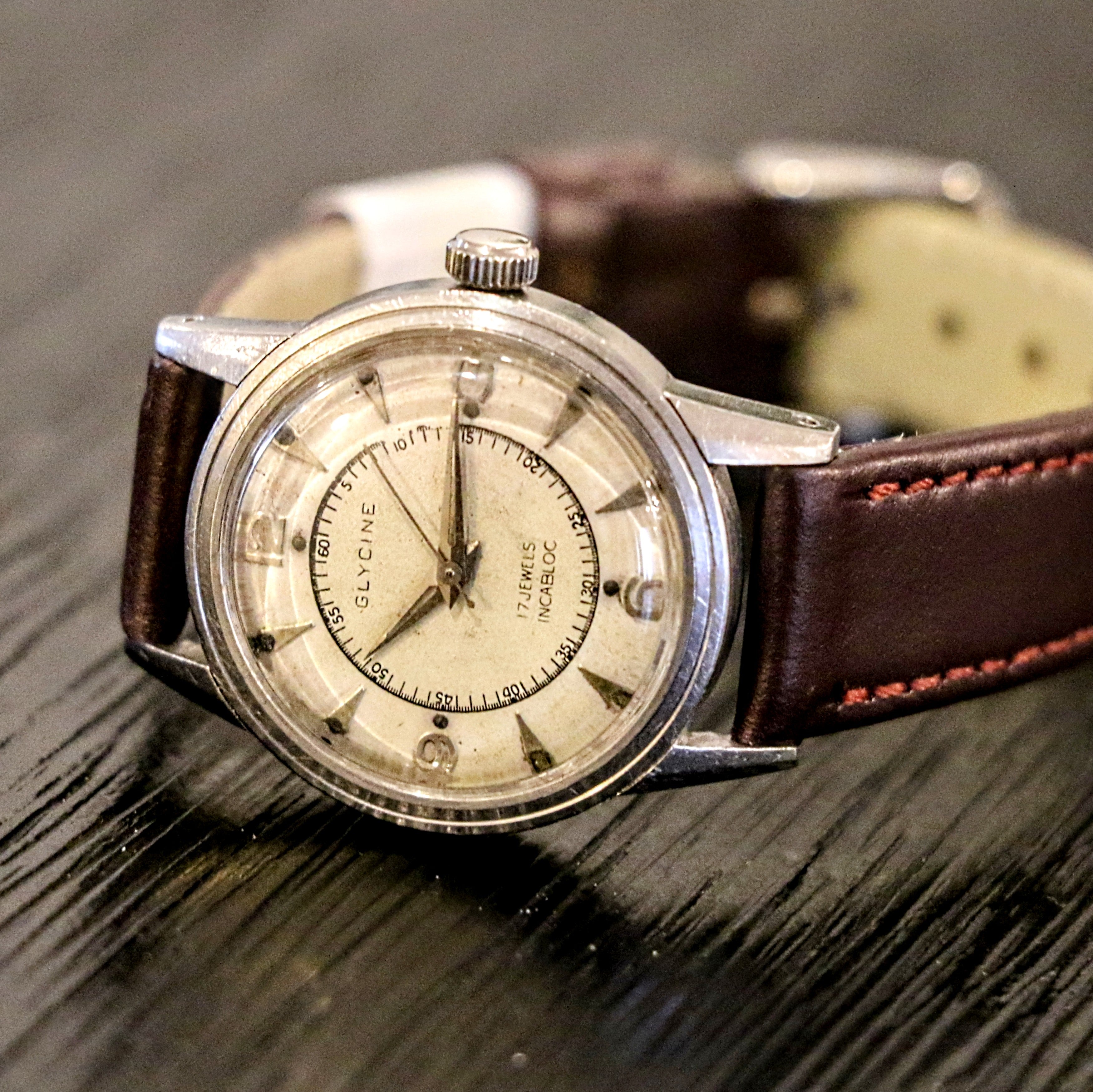 Doctors Stylewatch Vintage GLYCINE Doctors Watch Style 17 Jewels FELSA 465 Swiss Made Wri ...