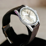 1966 BULOVA Model 511133 "White" Automatic Watch Case Design 17 Jewels Wristwatch