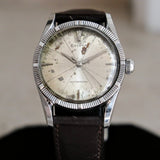 1966 BULOVA Model 511133 "White" Automatic Watch Case Design 17 Jewels Wristwatch