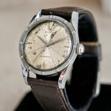 1966 BULOVA Model 511133 "White" Automatic Watch Case Design 17 Jewels Wristwatch